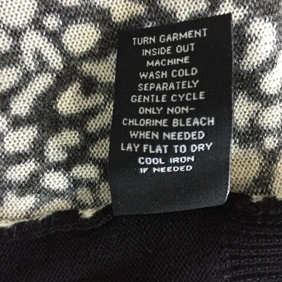 New Directions Sweater PS‎ Black White Cowl Neck Knit Career Modern Chic Artsy - Picture 10 of 12